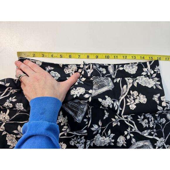 NWT 10P 10 PETITE black white layered midi cottagecore bird whimsical skirt NEW - Picture 7 of 9